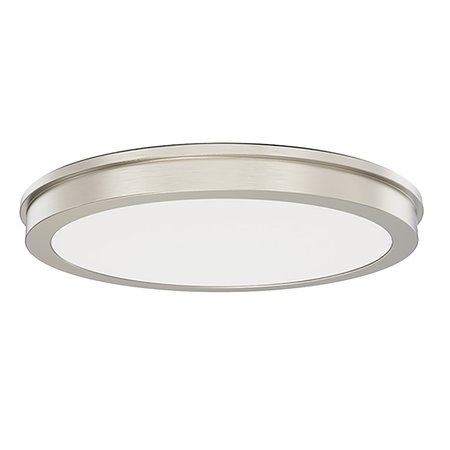 ENERGETIC LIGHTING LED 14-inch Slim Flushmount, Brushed Nickle, 3 CCT Selectable Ceiling Lamp FMS01R16E92750-TF-BN
